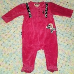 Juicy Couture Pink Velour Footie